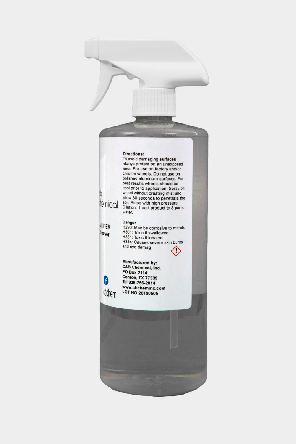 Surface Clarifier / Water Spot Remover - C & B Chemical, Inc